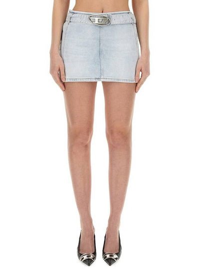 Denim Short H Line Skirt Blue - DIESEL - BALAAN 2