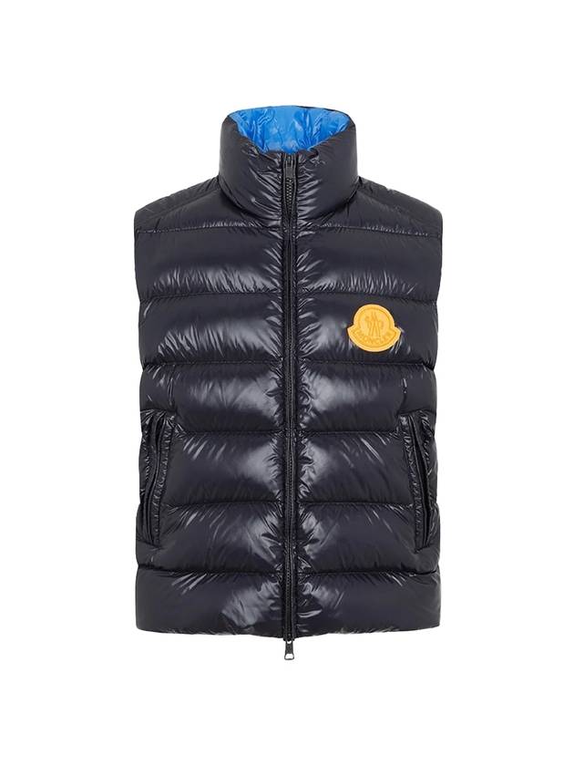 Parke Logo Patch Down Vest Black - MONCLER - BALAAN 1