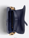 Saddle Grained Calfskin Shoulder Bag Navy - DIOR - BALAAN 4