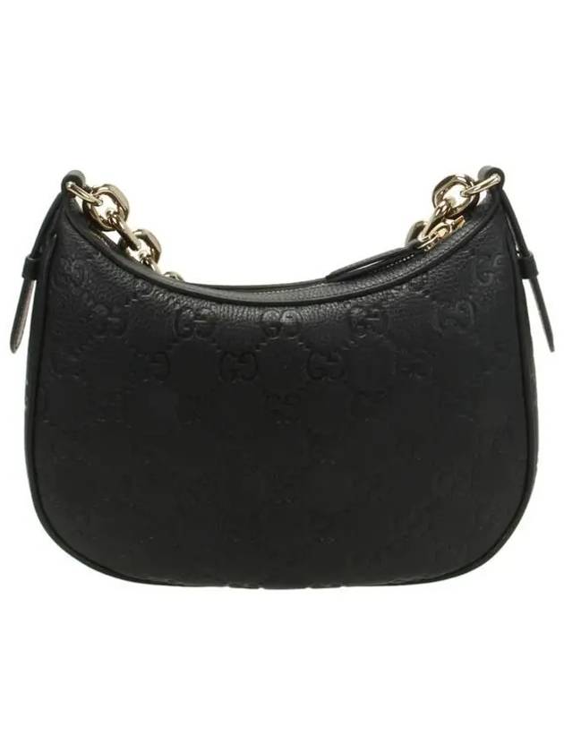 GG Emblem Small Leather Shoulder Bag Black - GUCCI - BALAAN 4