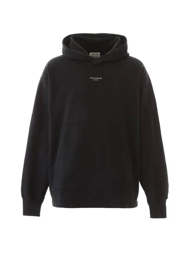 Franklin Stamp Logo Print Hoodie Black - ACNE STUDIOS - BALAAN 1