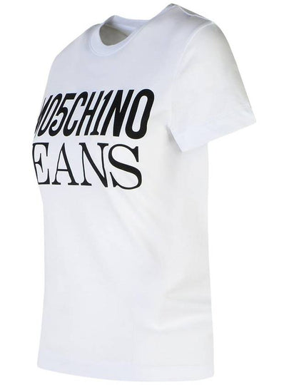 Moschino Jeans White Cotton T-Shirt - MOSCHINO - BALAAN 2