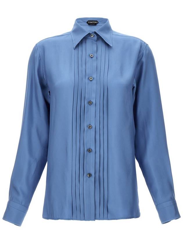 Tom Ford Pleated Plastron Shirt - TOM FORD - BALAAN 1