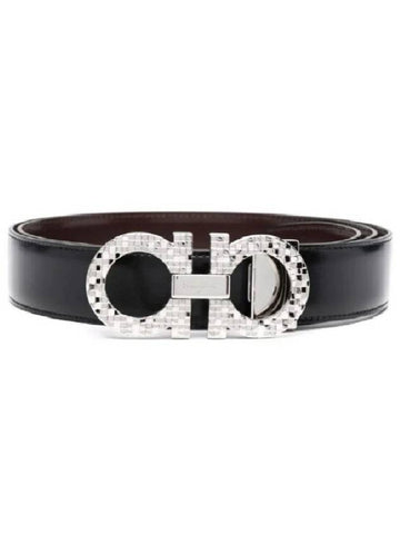 110,115Last One Luminous Mosaic Gancini Reversible Belt - SALVATORE FERRAGAMO - BALAAN 1