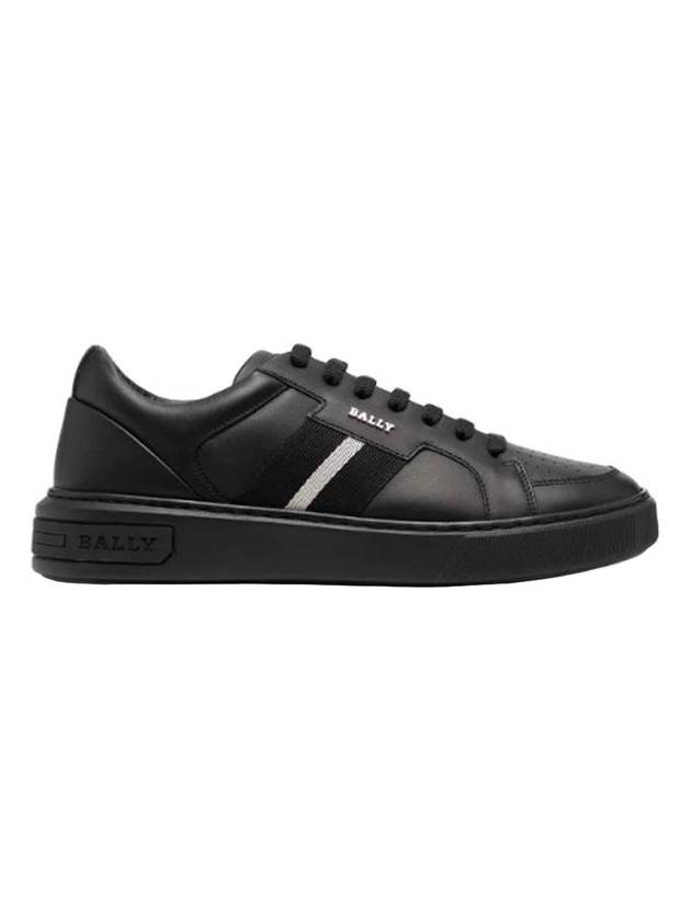 Moony Leather Low Top Sneakers Black - BALLY - BALAAN 1