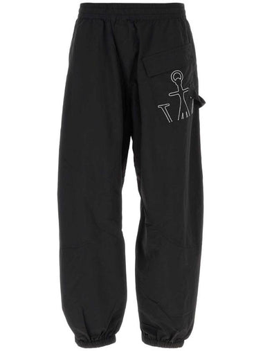 Anchor Embroidered Logo Twisted Track Pants Black - JW ANDERSON - BALAAN 1