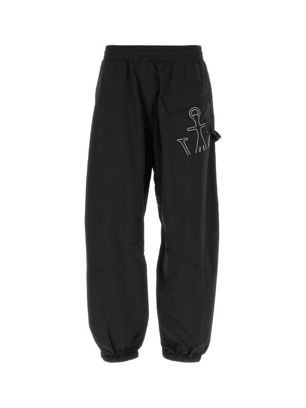 Anchor Embroidered Logo Twisted Track Pants Black - JW ANDERSON - BALAAN 1