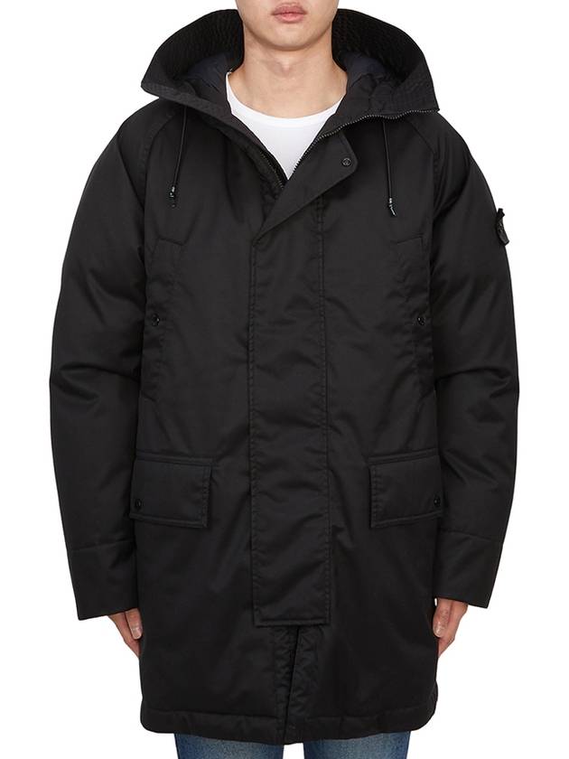 710F2 Ghost Performance Twill Wool-TC Down Parka Black - STONE ISLAND - BALAAN 4