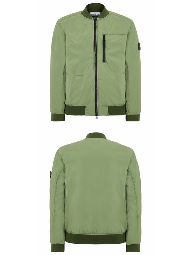 Skin Touch Nylon Garment Dyed Bomber Jacket Green - STONE ISLAND - BALAAN 5