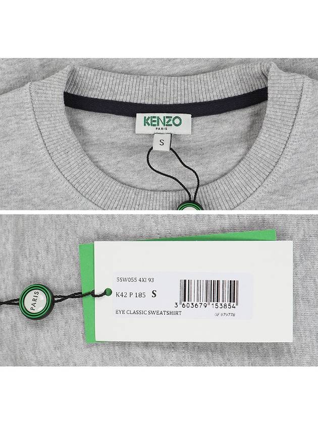 5SW055 4XI 93 Eye Motif Gray Sweatshirt - KENZO - BALAAN 7