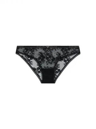 UNDERWEAR Women s Flower Embroidery Mesh Nylon Briefs Black 270372 - EMPORIO ARMANI - BALAAN 1