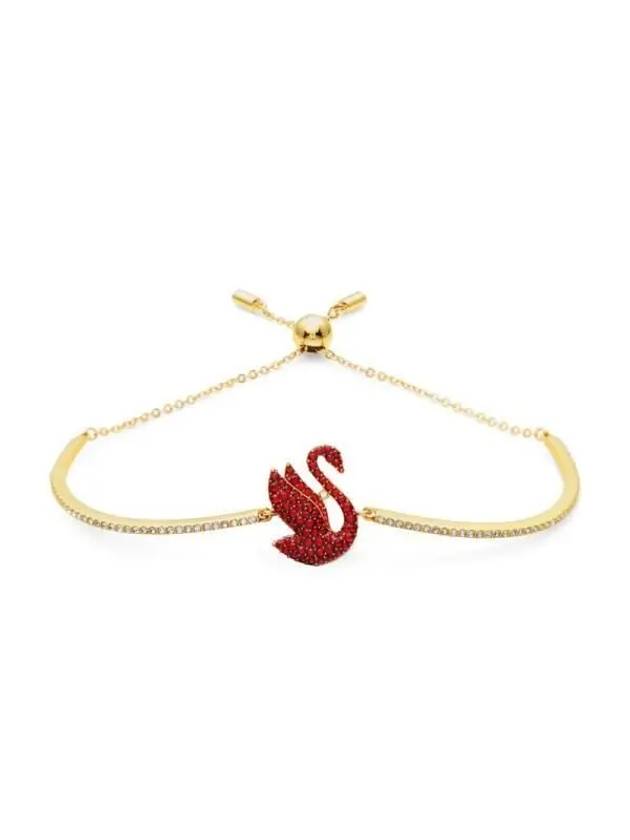 Iconic Swan Medium Bracelet Red Gold - SWAROVSKI - BALAAN 3