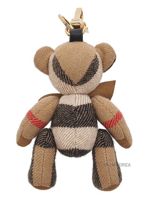 Checked Bear Keychain Beige - BURBERRY - BALAAN 3