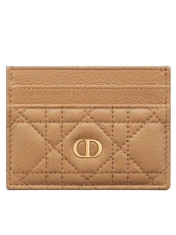 Caro 5-Slot Supple Cannage Calfskin Card Wallet Tan - DIOR - BALAAN 1