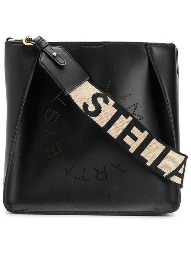 Women's Logo Mini Leather Shoulder Bag Black - STELLA MCCARTNEY - BALAAN 3