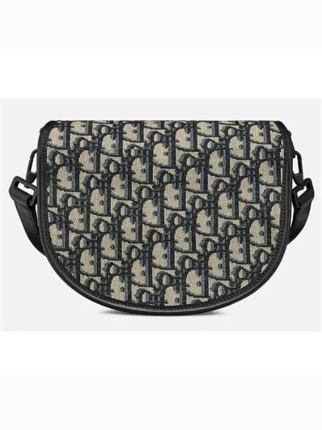 Oblique Jacquard Mini Gallop Saddle Bag Black Beige - DIOR - BALAAN 3