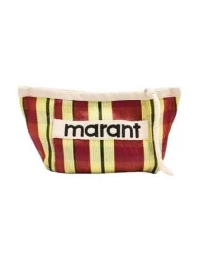 Embroidered Logo Pouch Bag Red Yellow - ISABEL MARANT - BALAAN 2