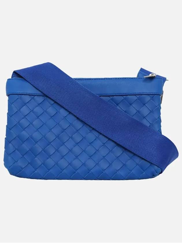 Intrecciato Classic Messenger Bag Cobalt - BOTTEGA VENETA - BALAAN 3