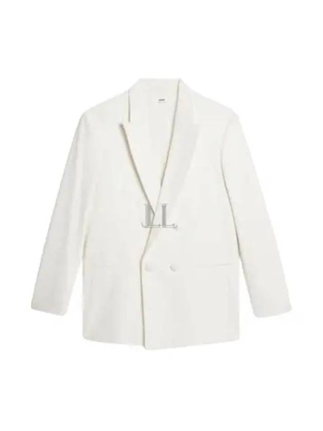 Double Brested Tailored Jacket White - AMI - BALAAN 2