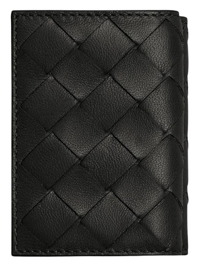 TINy Tri-Fold Zipper Half Wallet Black - BOTTEGA VENETA - BALAAN 2