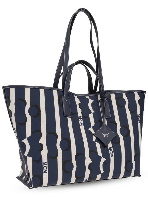 MCM Shopper' Bag, Women's, Navy Blue - MCM - BALAAN 4