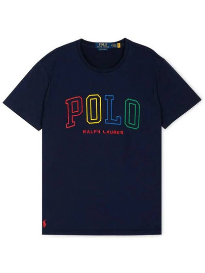 Embroidered Logo Cotton Short Sleeve T-shirt Navy - POLO RALPH LAUREN - BALAAN 2