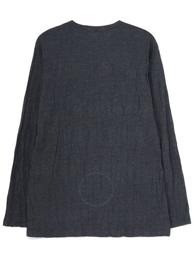 Yohji Yamamoto Vertical Wrinkled Long Sleeve T, Brand Size 3 (Large) - YOHJI YAMAMOTO - BALAAN 1