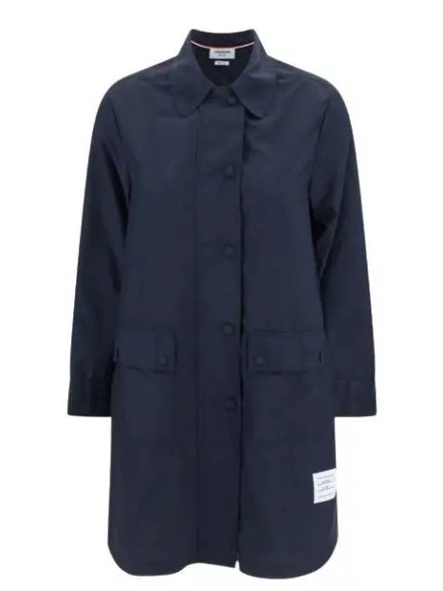 Military Ripstop Round Collar Over Pea Coat Navy - THOM BROWNE - BALAAN 2