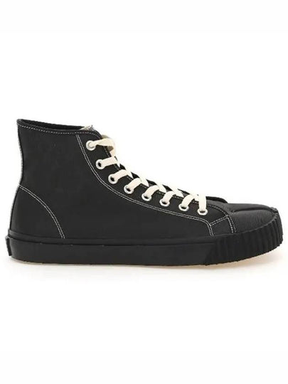 Tabi Cotton High Top Sneakers Black - MAISON MARGIELA - BALAAN 2