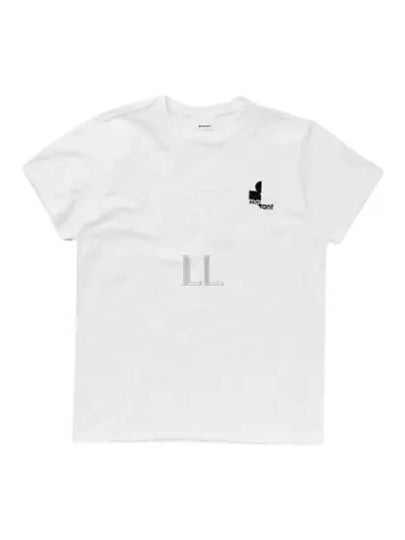 Zafferh Mini Logo Cotton Short Sleeve T-Shirt White - ISABEL MARANT - BALAAN 2