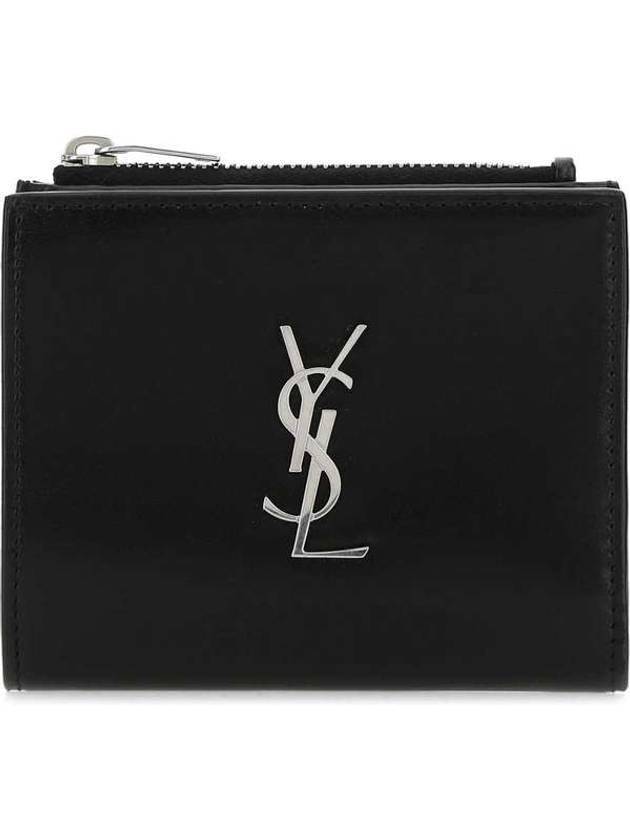 Monogram Half Wallet Black - SAINT LAURENT - BALAAN 1