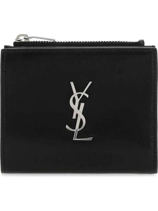 Monogram Half Wallet Black - SAINT LAURENT - BALAAN 1