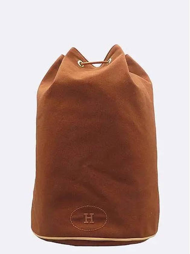 brown backpack bag - HERMES - BALAAN 1