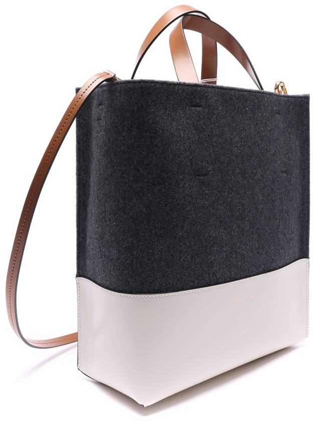 Museo Color Block Tote Bag Grey - MARNI - BALAAN 4