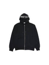 Cotton Fleece Hooded Zip-Up Black White - CELINE - BALAAN 1