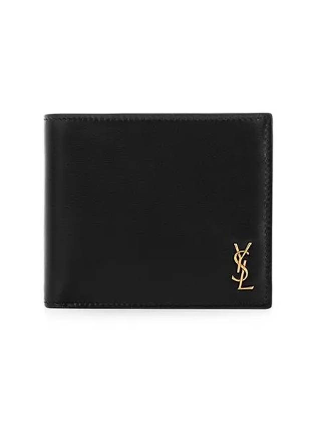 Tiny Monogram Half Wallet Black Gold - SAINT LAURENT - BALAAN 3