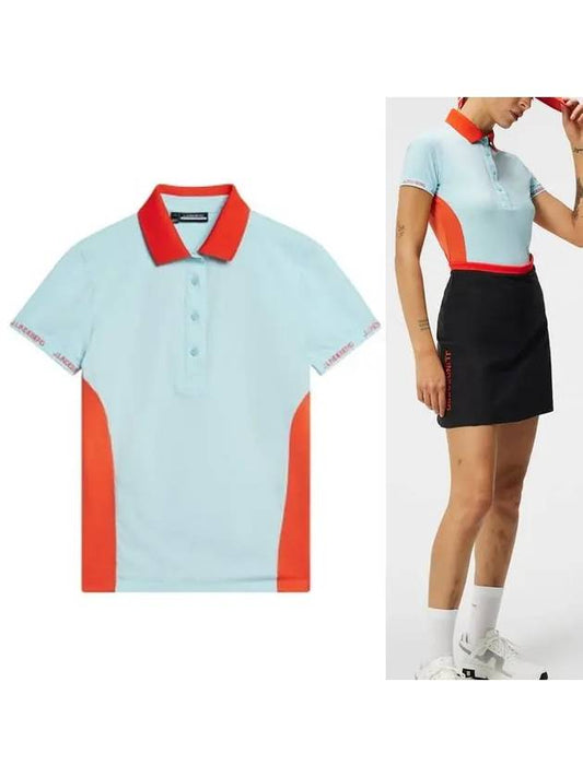 24 Golf Wear GWJT09184 Makena Short Sleeve Women s - J.LINDEBERG - BALAAN 2