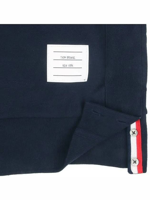 Engineered 4 Bar Stripe Loopback Jersey Knit Crewneck Sweatshirt Navy - THOM BROWNE - BALAAN 4