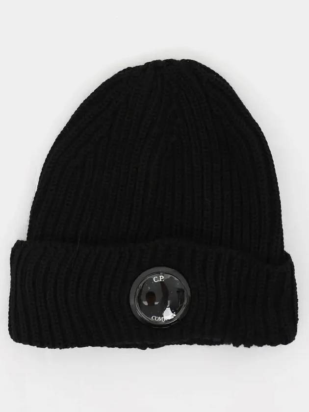 Lens Wappen Beanie Black - CP COMPANY - BALAAN 4