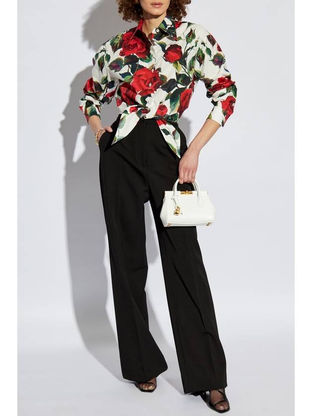 Dolce & Gabbana Cotton Shirt With Floral Pattern, Women's, Multicolour - DOLCE&GABBANA - BALAAN 2