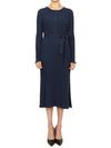 Sandy Cotton Long Dress Navy - A.P.C. - BALAAN 2