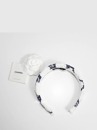 CC logo tweed sequin hairband AA8844 B10081 NM089 - CHANEL - BALAAN 2