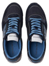 Logo Patch Low Top Sneakers Navy - EMPORIO ARMANI - BALAAN 7