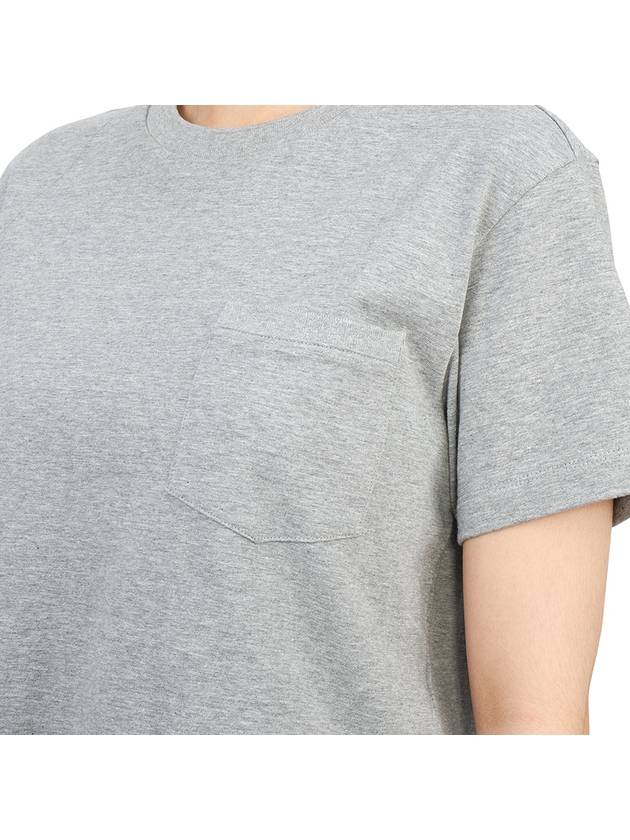 Midweight Jersey Boxy Pocket Short Sleeve T-Shirt Light Grey - THOM BROWNE - BALAAN 9