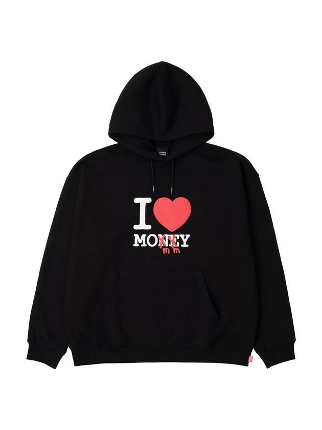 Men's I Love Money Print Hoodie Black - STOCKHOLM SYNDROME - BALAAN 2