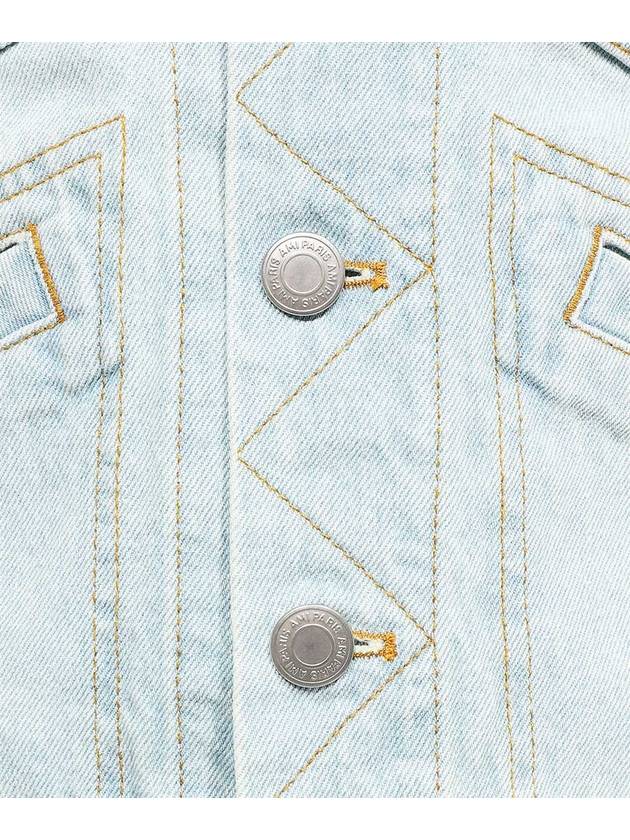 Trucker Denim Jacket Blue - AMI - BALAAN 4