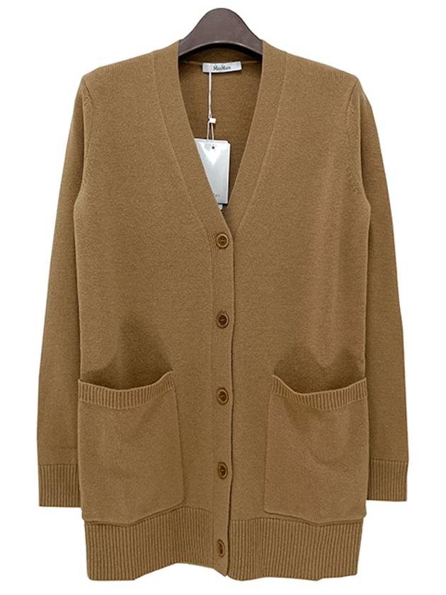 Villar Wool Cashmere Cardigan Camel - MAX MARA - BALAAN 3