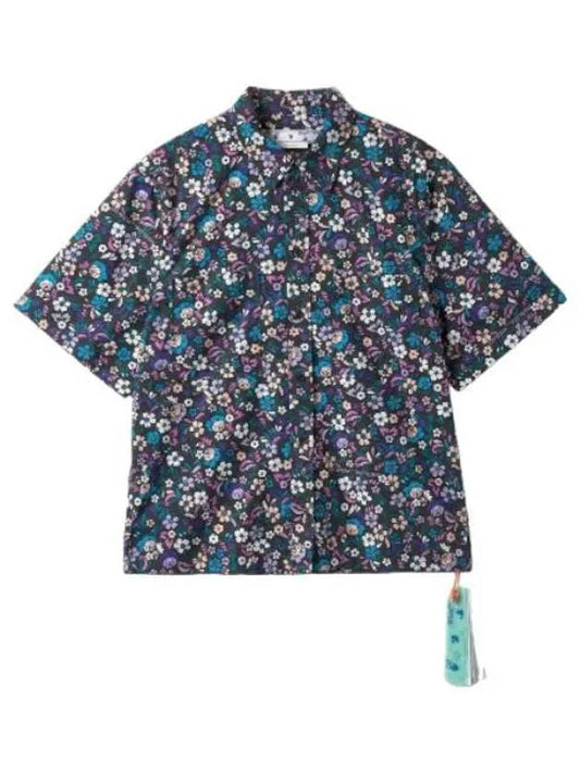 Logo flower pattern shirt multicolor - OFF WHITE - BALAAN 1