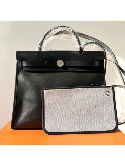 Herbag Zip 31 Tote Bag Noir - HERMES - BALAAN 2