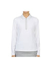 Women's Featherweight Zip Long Sleeve Polo Shirt White - G/FORE - BALAAN 2